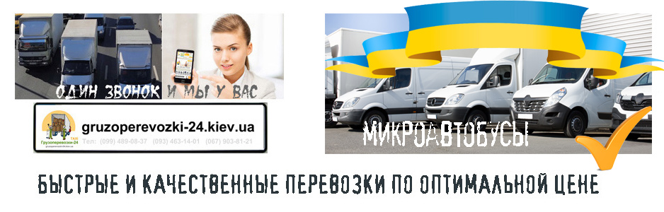 Заказать микроавтобус Киев компания Грузоперевозки-24